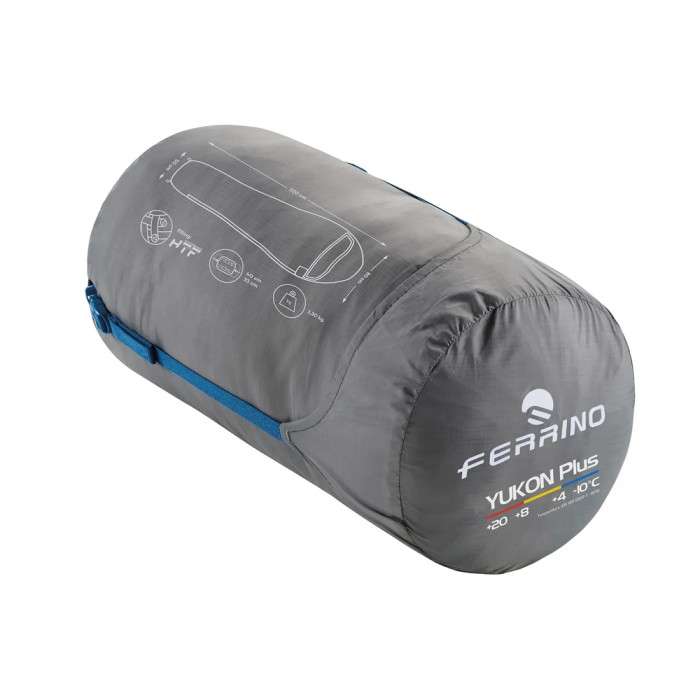 Спальний мішок Ferrino Yukon Plus +4°C Blue Right (86357NBBD)