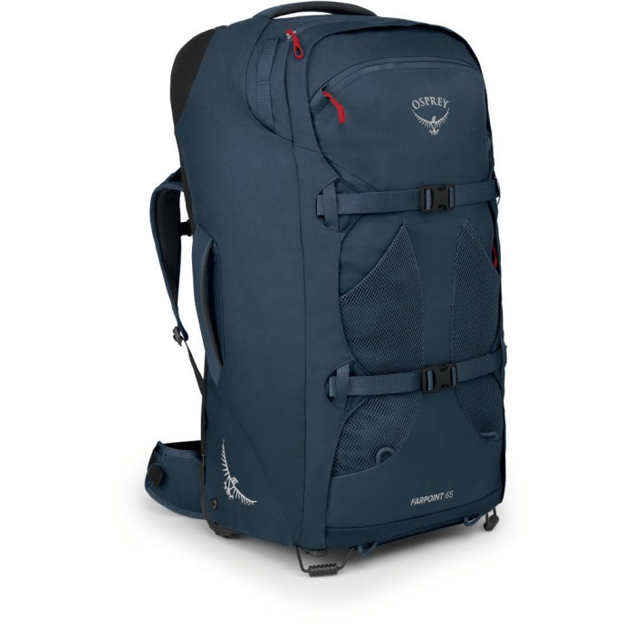 Сумка на колесах Osprey Farpoint Wheeled Travel Pack 65 muted space blue - O/S - синій 