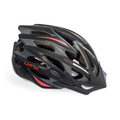 Шолом Lynx Les Gets Black-Red, M (55-58) см