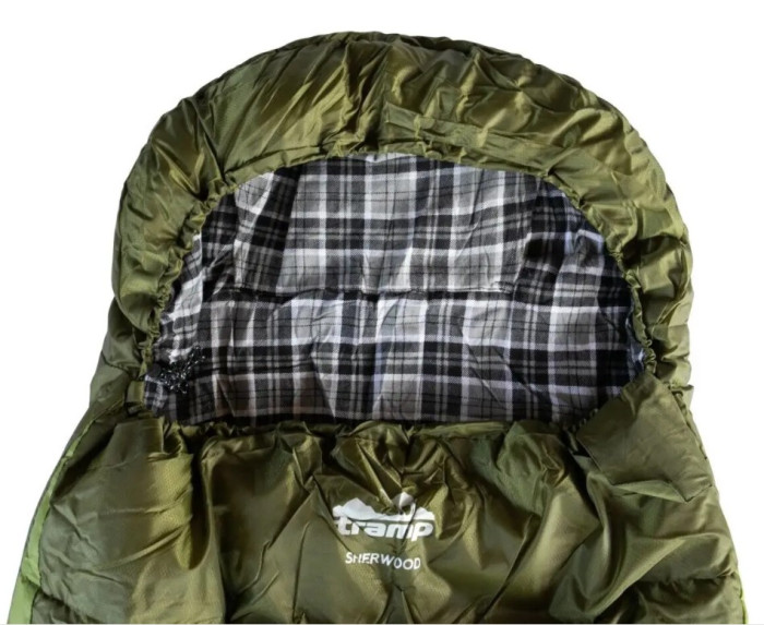 Спальний мішок Tramp Sherwood Long ковдра правий темно-оливковий /сірий 230/100 TRS-054L-R 