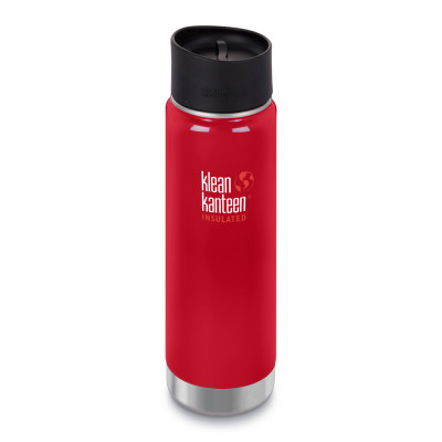 Термофляга Klean Kanteen широка Вакуумна кришка для Кафе Мінеральна Червона 592 мл