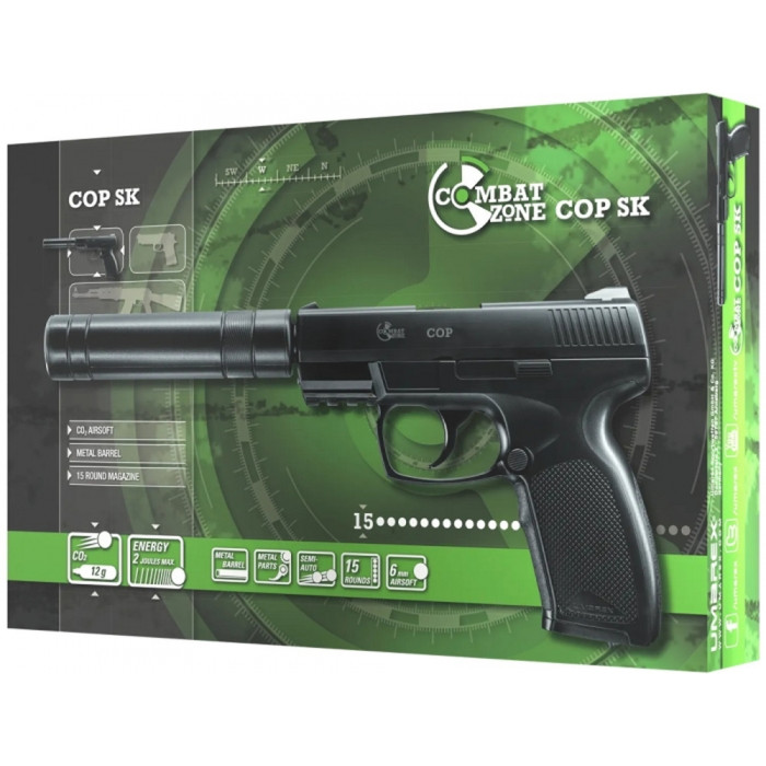Пневматичний страйкбольний пістолет Umarex Combat Zone COP SK кал. 6мм. 