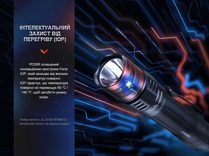 Ліхтар тактичний акумуляторний Fenix PD35R 