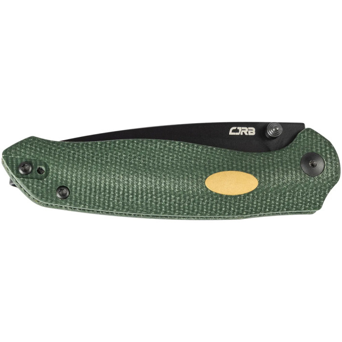 Ніж CJRB Aes Black Blade, AR-RPM9, Micarta green 