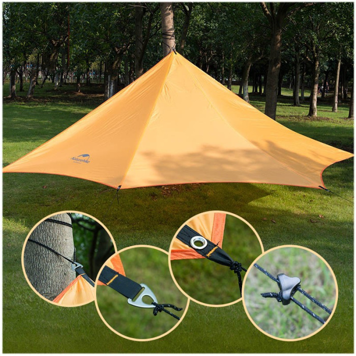 Тент туристичний Naturehike 210T polyester 4,25х2.55м 0,66 кг (NH15T003-M) 