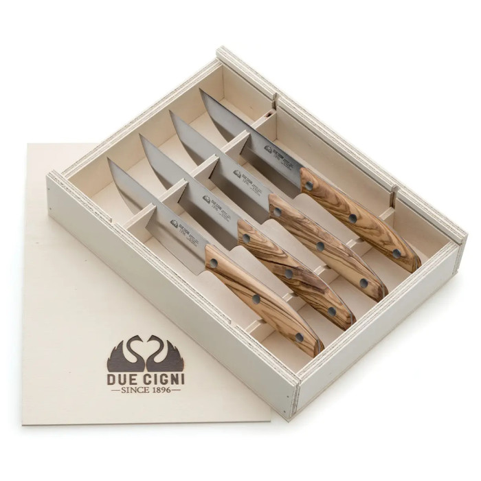 Набір ножів Due Cigni "1896" Steak America. руків’я - оливове дерево 