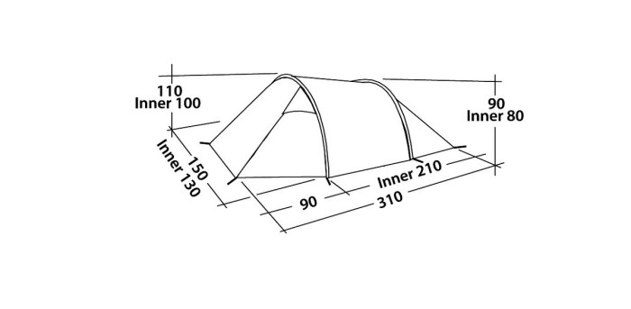 Намет Easy Camp Tent Spirit 200 Teal Green 