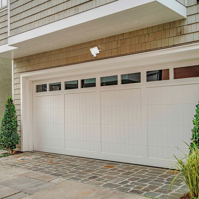 Прожектор VIDEX 30W 5000K з датчиком руху та освітлення 220V White (VL-F2e-305W-S) 