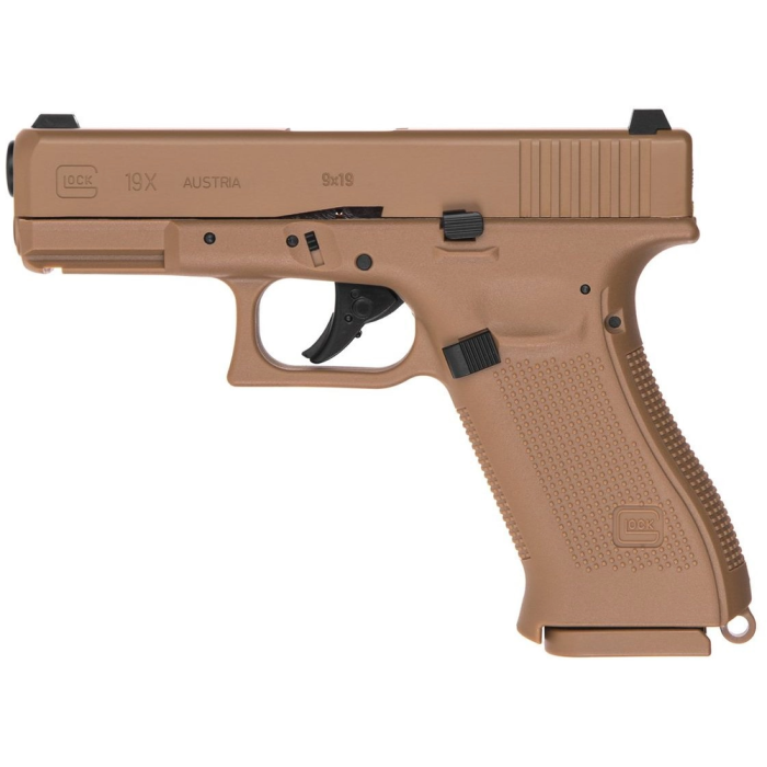 Пневматичний пістолет Umarex Glock 19X TAN Blowback кал.4,5мм (з затворною затримкою) (5.8367) 