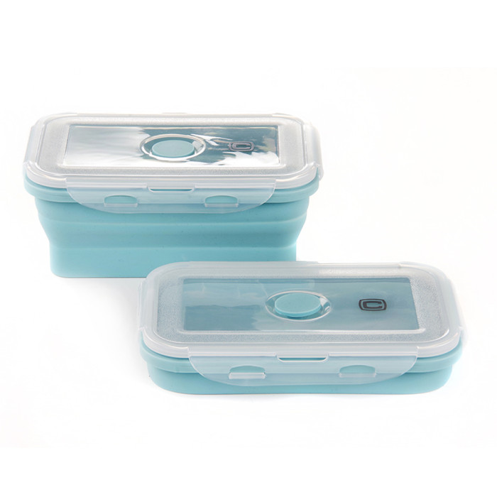 Ланчбокс складаний з кришкою-засувкою блакитний СИЛА (800 мл) 