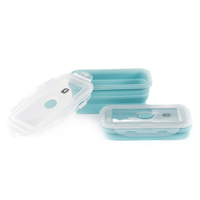 Ланчбокс складаний з кришкою-засувкою блакитний СИЛА (800 мл) 