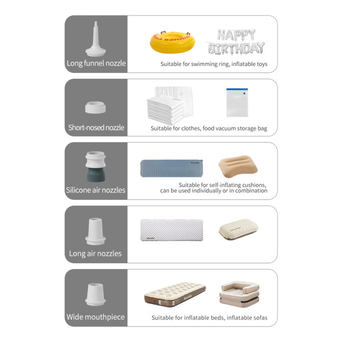 Багатофункціональний повітряний насос-ліхтар Naturehike CNK2550ZM012, зелений 