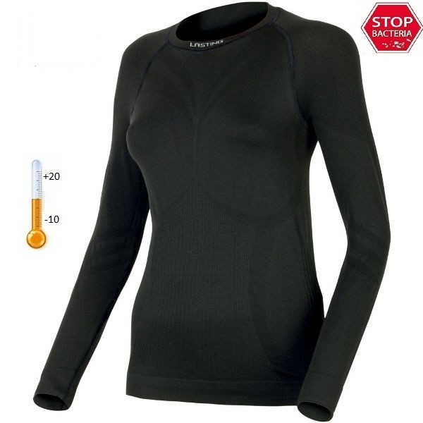 Футболка женская Lasting Atala 9090 черная, L-XL  