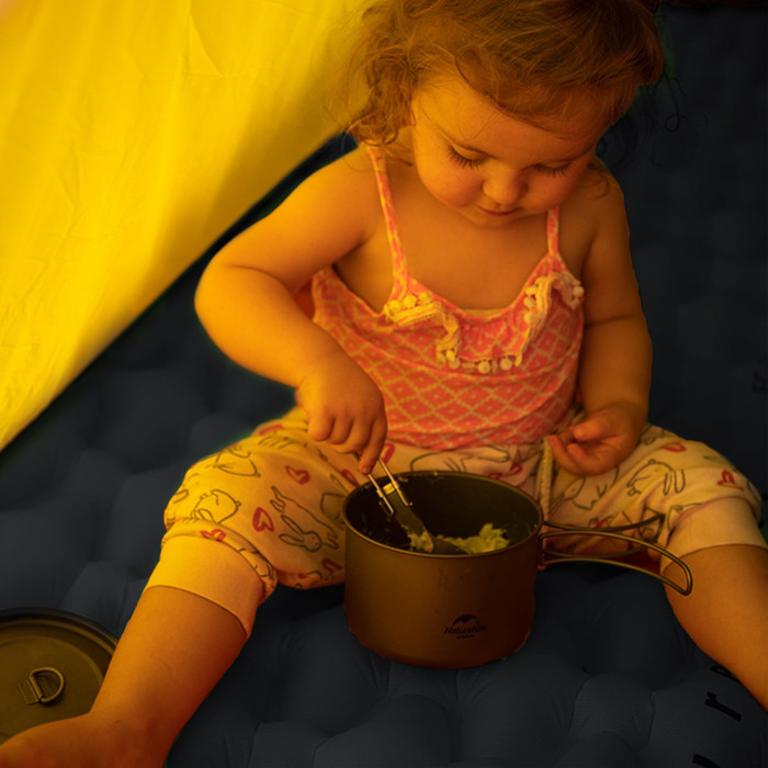 Килимок надувний із подушкою та мішком для надування Naturehike FC-12 NH19Z003-P, 65 мм, графіт 