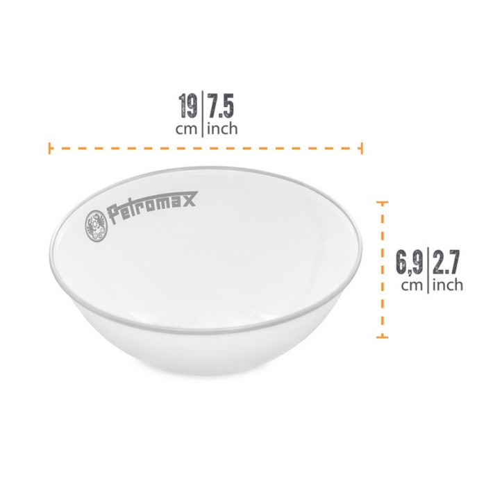 Набір мисок емальованих Petromax Enamel Bowls 1 л Білий (2 шт)