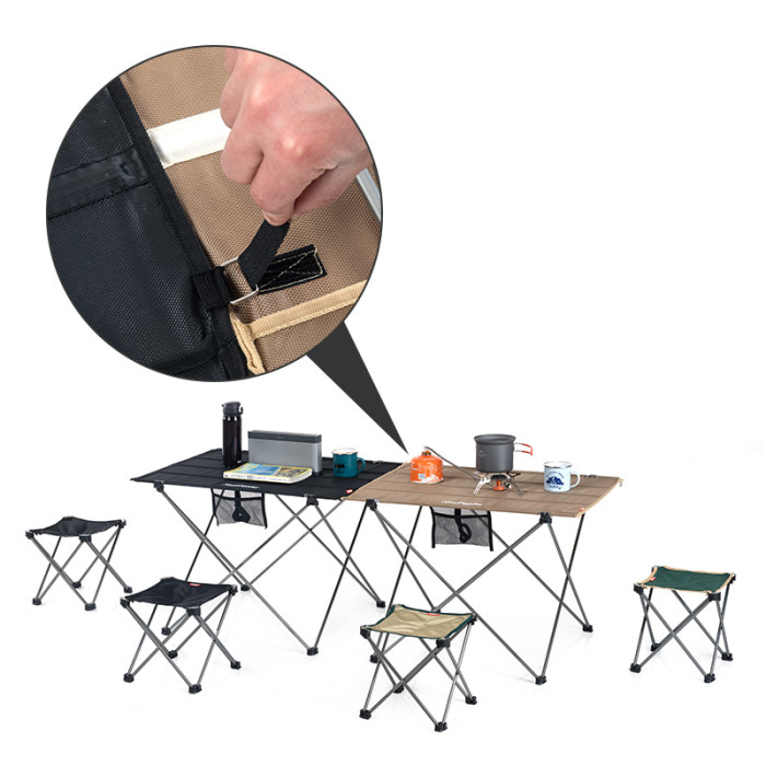 Столик складаний Naturehike S 570х420х380 мм NH15Z012-S Чорний 