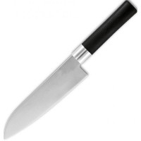 Kan Kanetsugu Japanese Hocho Santoku Knife 170mm Black plastic handle (4003)