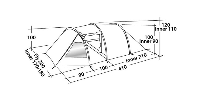 Намет Easy Camp Tent Spirit 300 Teal Green 