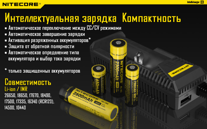Зарядний пристрій Nitecore Intellicharger i1 
