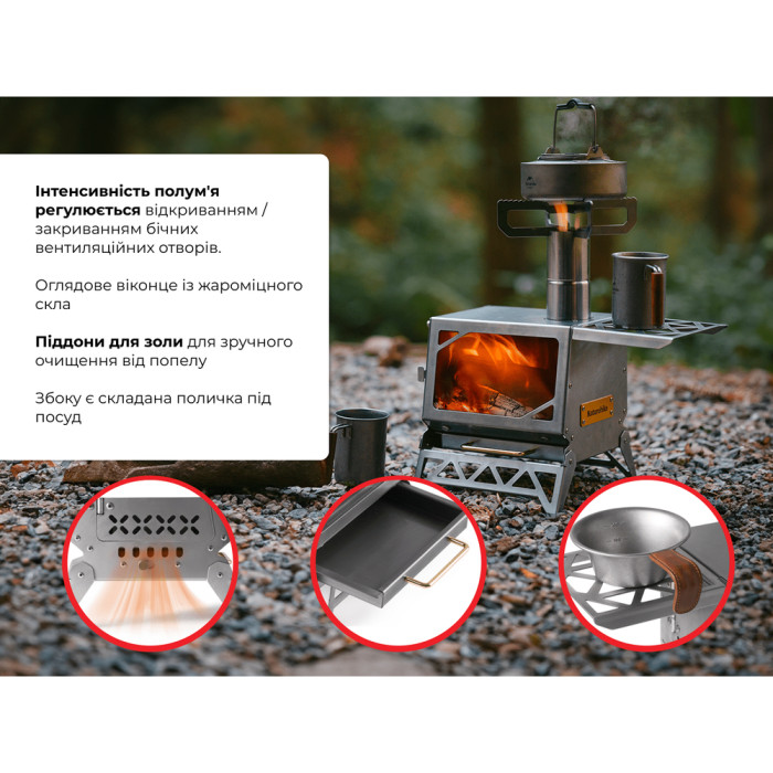 Кемпінгова піч твердопаливна Naturehike CNK2300CW020 
