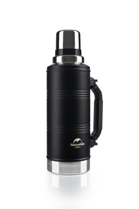 Термос з ручкою Naturehike Q-9H NH19SJ011, 304 сталь, 2.2 л, Чорний 