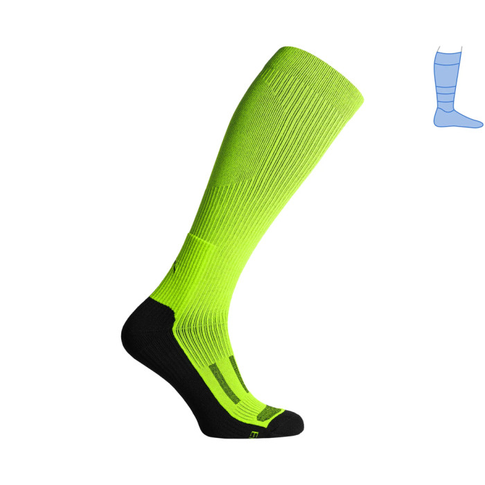 Компресійні гольфи захисні демісезонні Protector LongDry чорно-салатові L 44-47 