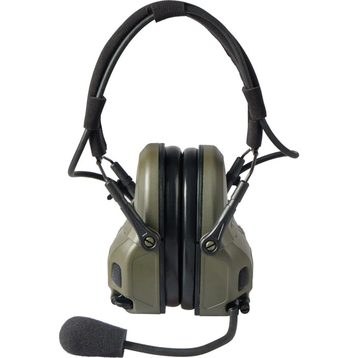 Активні навушники Ops-Core AMP Communication Headset-Connectorized. NFMI. Верхній тримач. Ranger Green 