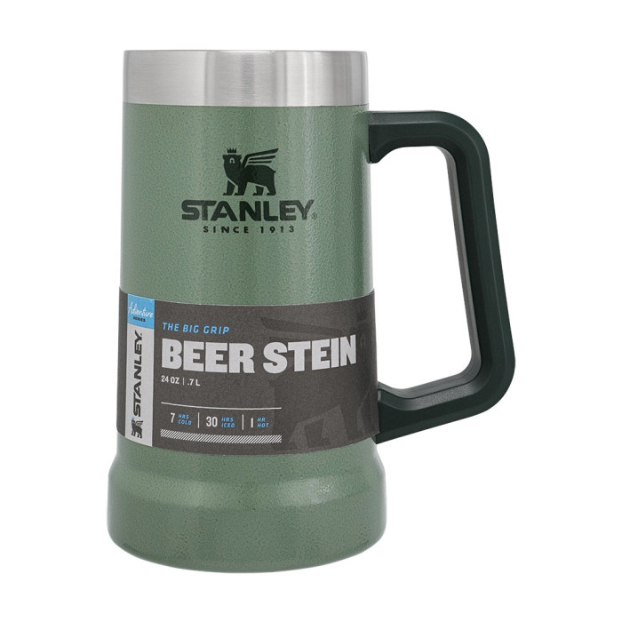 Термокружка пивна Stanley Adventure Stein Hammertone Green 0.7 л 