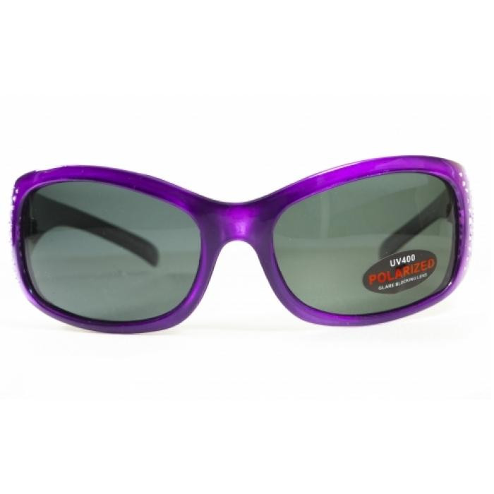 Окуляри BluWater Biscayene Purple Polarized (gray) чорні 