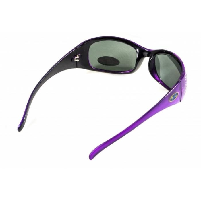 Окуляри BluWater Biscayene Purple Polarized (gray) чорні 