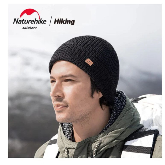 Шапка вовняна Naturehike NH21FS553, чорна 