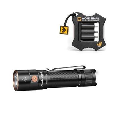 Ліхтар Fenix E28R з акумулятором Fenix 3400mah + точилка Work Sharp Micro
