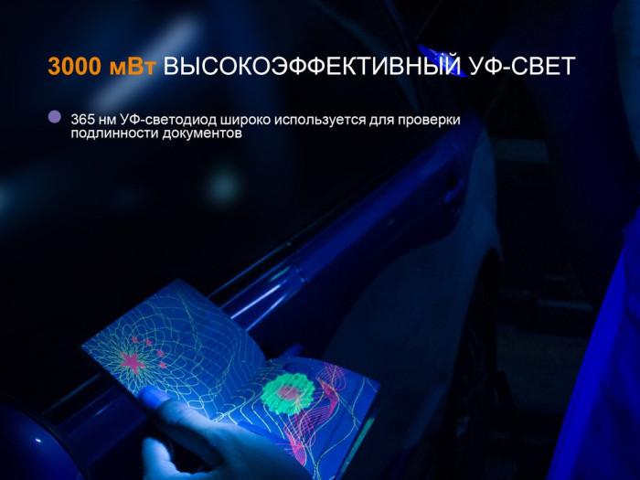 Ліхтар ультрафіолетовий Fenix TK25 UV Cree XP-G2