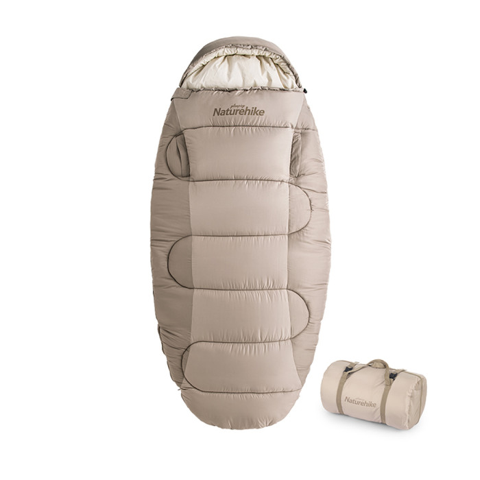 Спальний мішок овальний Naturehike PS300 CNK2350WS026, бежевий 