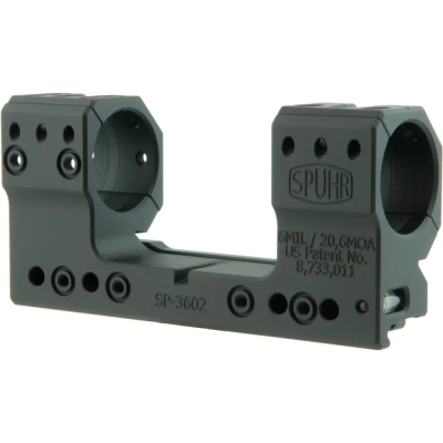Моноблок Spuhr SP-3602, Ø30, H38mm/1.5", 6 MIL/20.6 MOA. Сплав. Picatinny