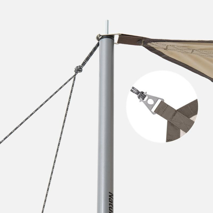 Тент для кемпінгу Naturehike Car Rear Canopy NH21TM001, 590х340 см, золотий (з трьома стійками) 