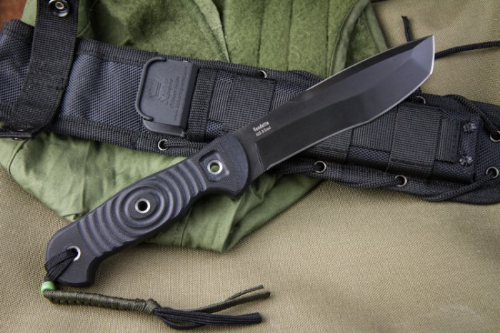 Ніж Kizlyar Supreme Vendetta чорний, сталь AUS8, чорні піхви 