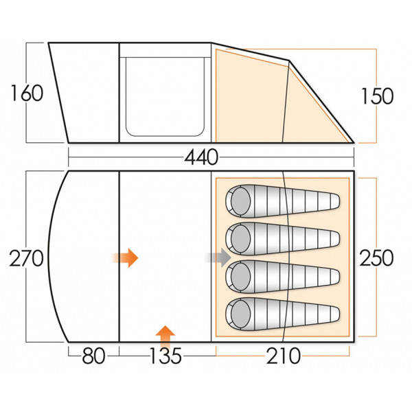 Намет Vango Aura 400-K River 