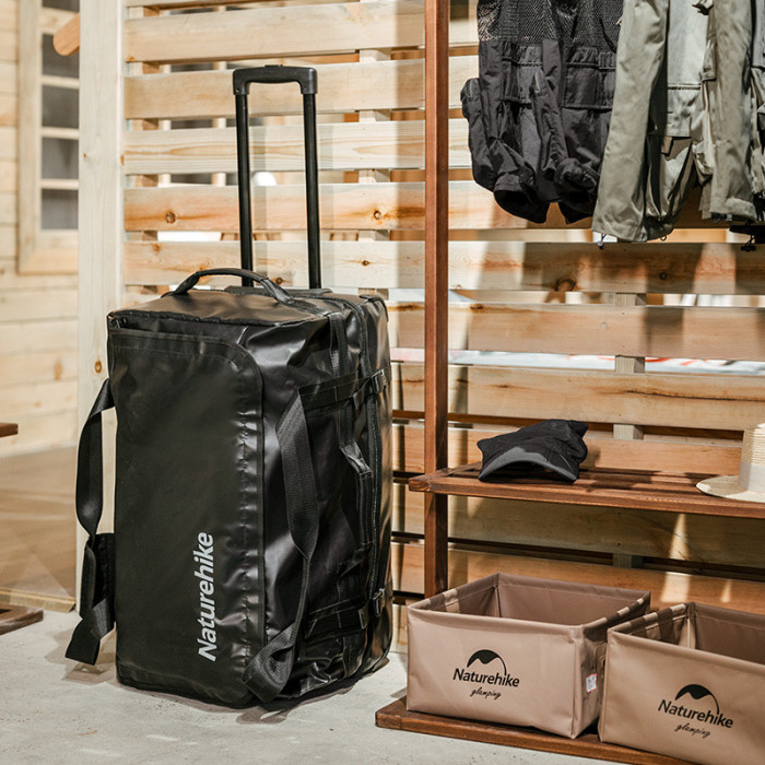 Сумка на колесах Naturehike NH21LX002, розмір L, чорна 