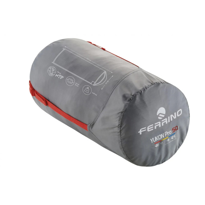 Спальний мішок Ferrino Yukon Pro SQ +3°C Red (86360NRR)