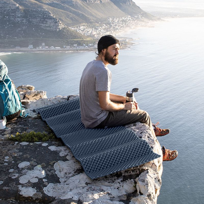 Килимок складаний IXPE Naturehike CNK2300DZ017, алюмінієва плівка, 200x65х2 см, темно-блакитний 