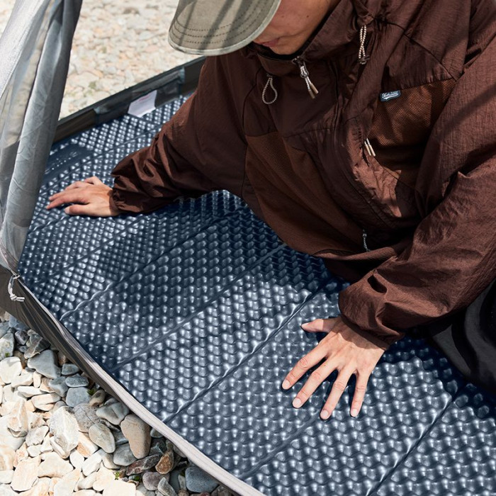 Килимок складаний IXPE Naturehike CNK2300DZ017, алюмінієва плівка, 200x65х2 см, темно-блакитний 