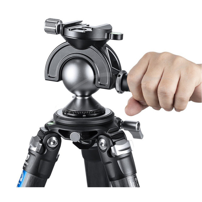 Головка штативна Leofoto MH-60 з затискачем ARCA. З ручкою і рівнем 