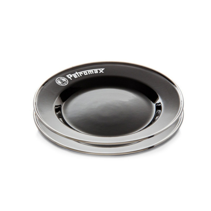 Набір тарілок емальованих Petromax Enamel Plates 22 см Чорний (2 шт)