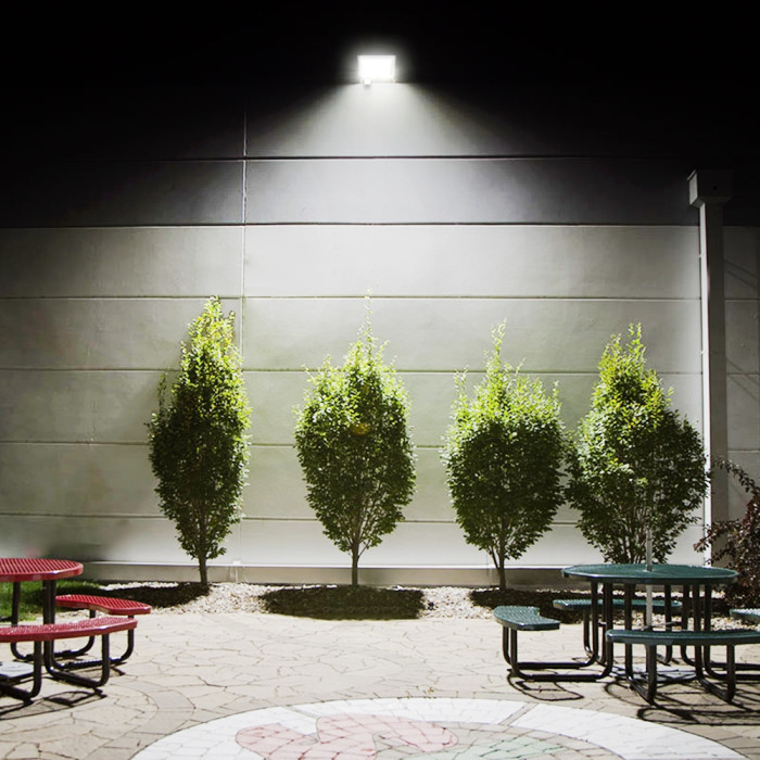 Прожектор VIDEX 50W 5000K з датчиком руху та освітлення 220V White (VL-F2e-505W-S) 