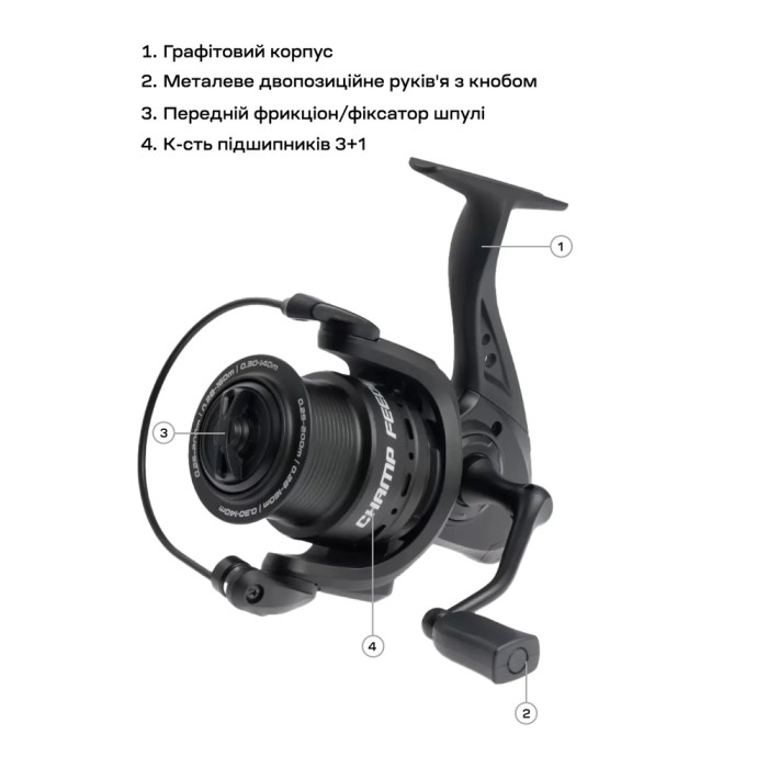 Котушка Brain Champ Feeder 5000 3+1BB 4.8:1 