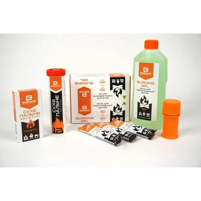 Гель для розпалювання BaseCamp Burning Gel, 30 стіків по 20 мл (BCP 50600) 