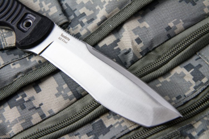 Ніж Kizlyar Supreme Vendetta сатин, сталь AUS8, Камо піхви 