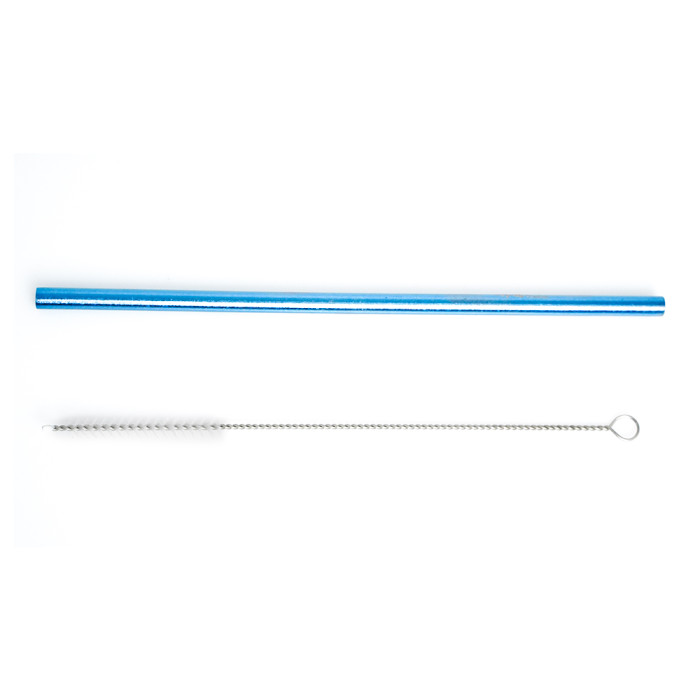 Трубочка пряма з титану TiTo Titanium-синя 