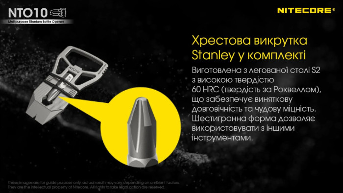 Мультитул Nitecore NTO10 (4 функції), титановий сплав 